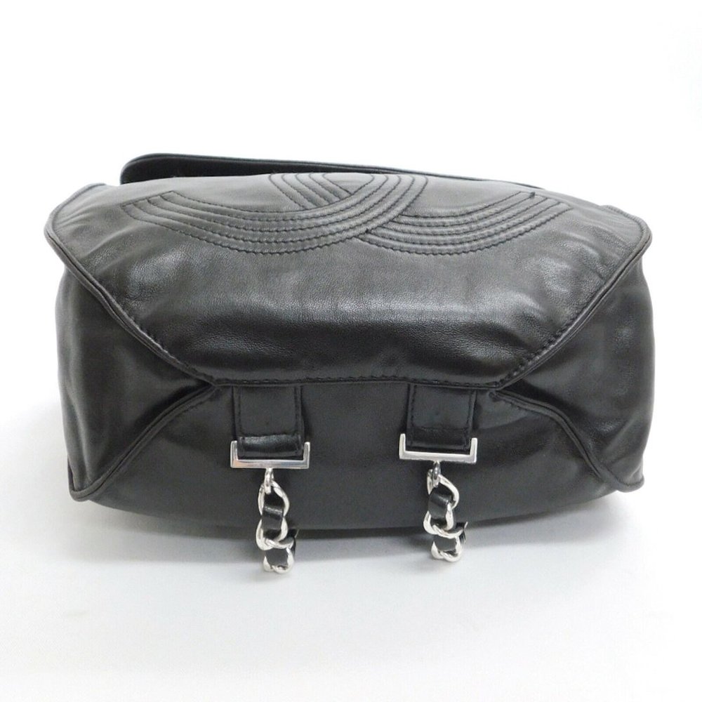 MINT! CHANEL BLACK LEATHER BACKPACK! RARE! - Picture 4 of 9